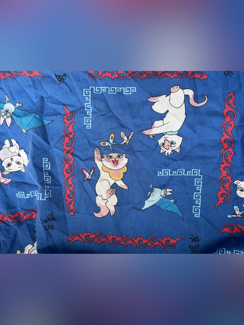 Vintage Sagwa The Chinese Siamese Cat fitted Sheet rare pbs kids - Picture 3 of 8